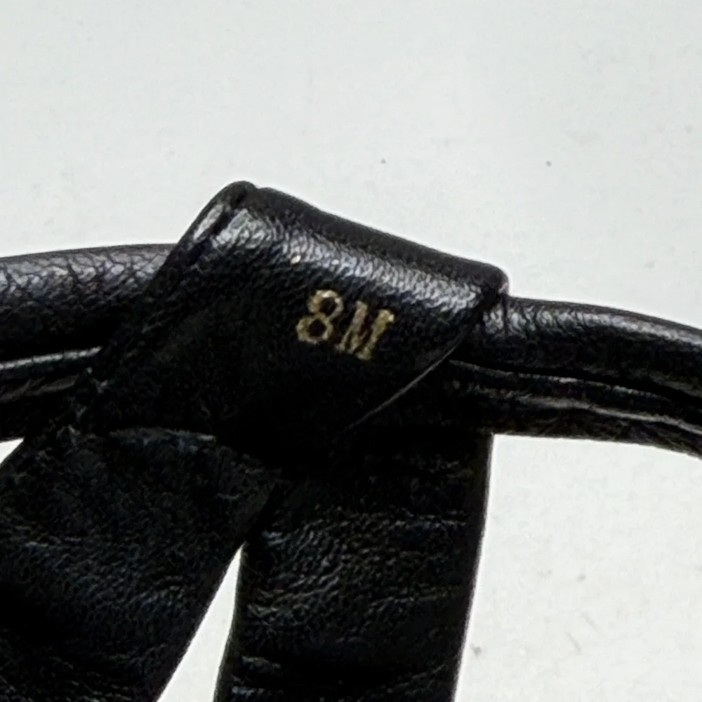 Colin Stuart Strappy Heeled Sandals Women 8M Black Leather Knotted Block Heel